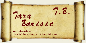 Tara Barišić vizit kartica